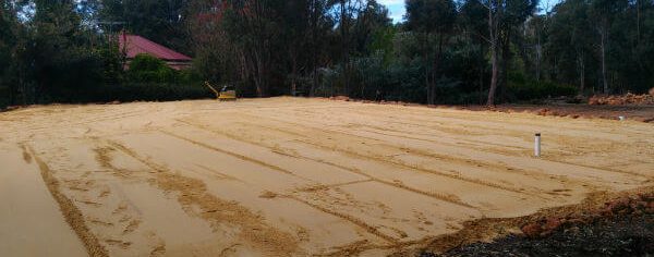 Dobson Excavations Excavation and Earthmoving Gallery - Sand Pad Set-up and Construction