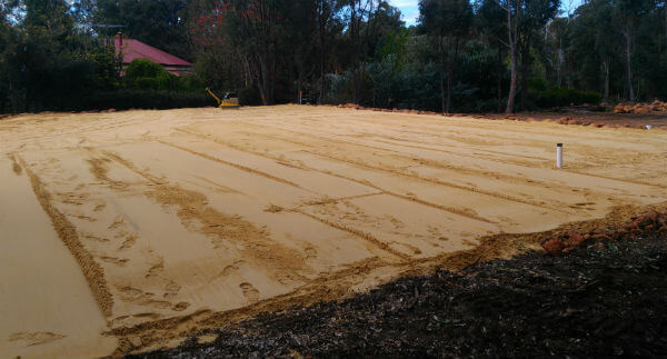 Dobson Excavations Sand Pad Construction and Set-up