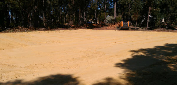 Dobson Excavations Sand Pads Installation and Set-up for House, Sheds, and Water Tanks - House Pad