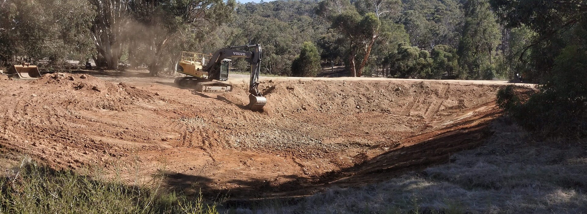 Digging a dam