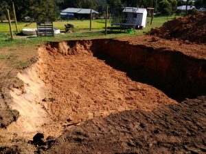 Dobson Excavations Rock Hammering for Pool Construction