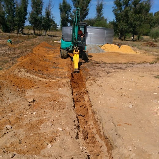 Trencher hire Call us at 0414 755 306