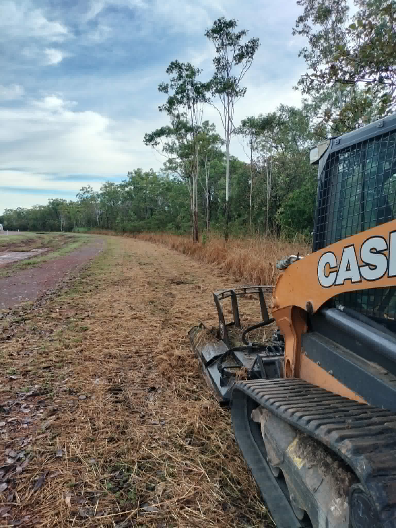 Firebreak cut around a rural block at Acacia Hills