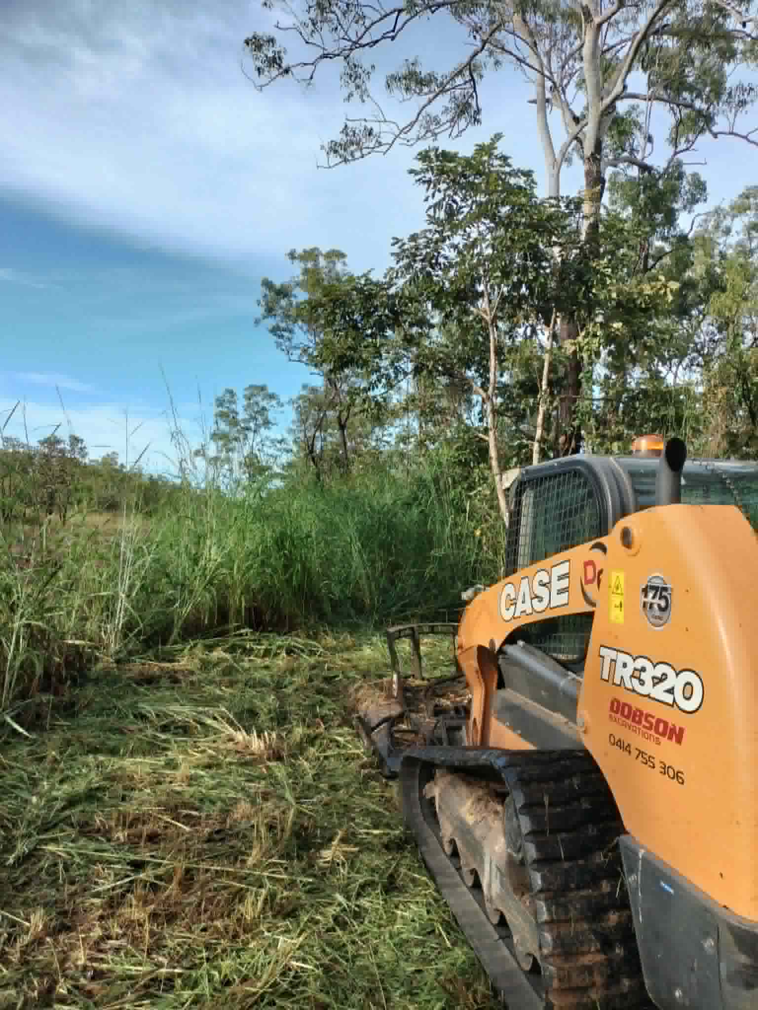 Firebreak construction on acreage near Darwin
