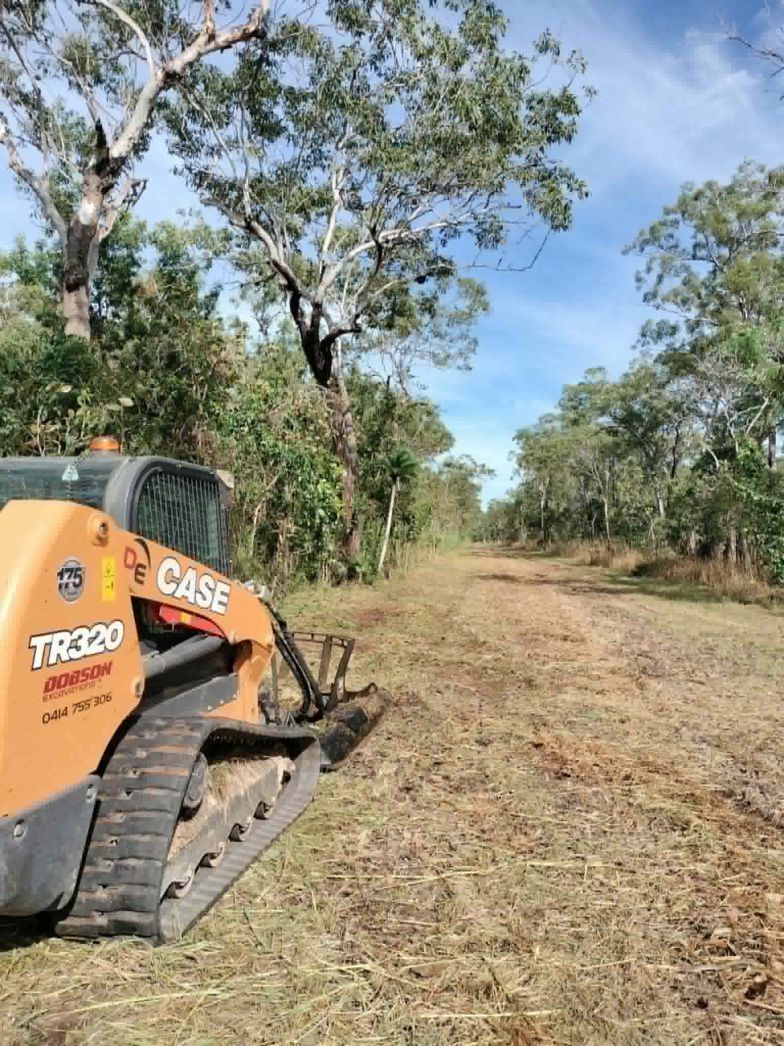Cleared boundary line on a rural property near Darwin