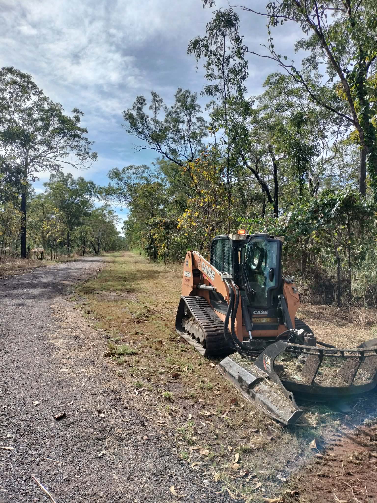 Completed firebreak around a Top End rural block