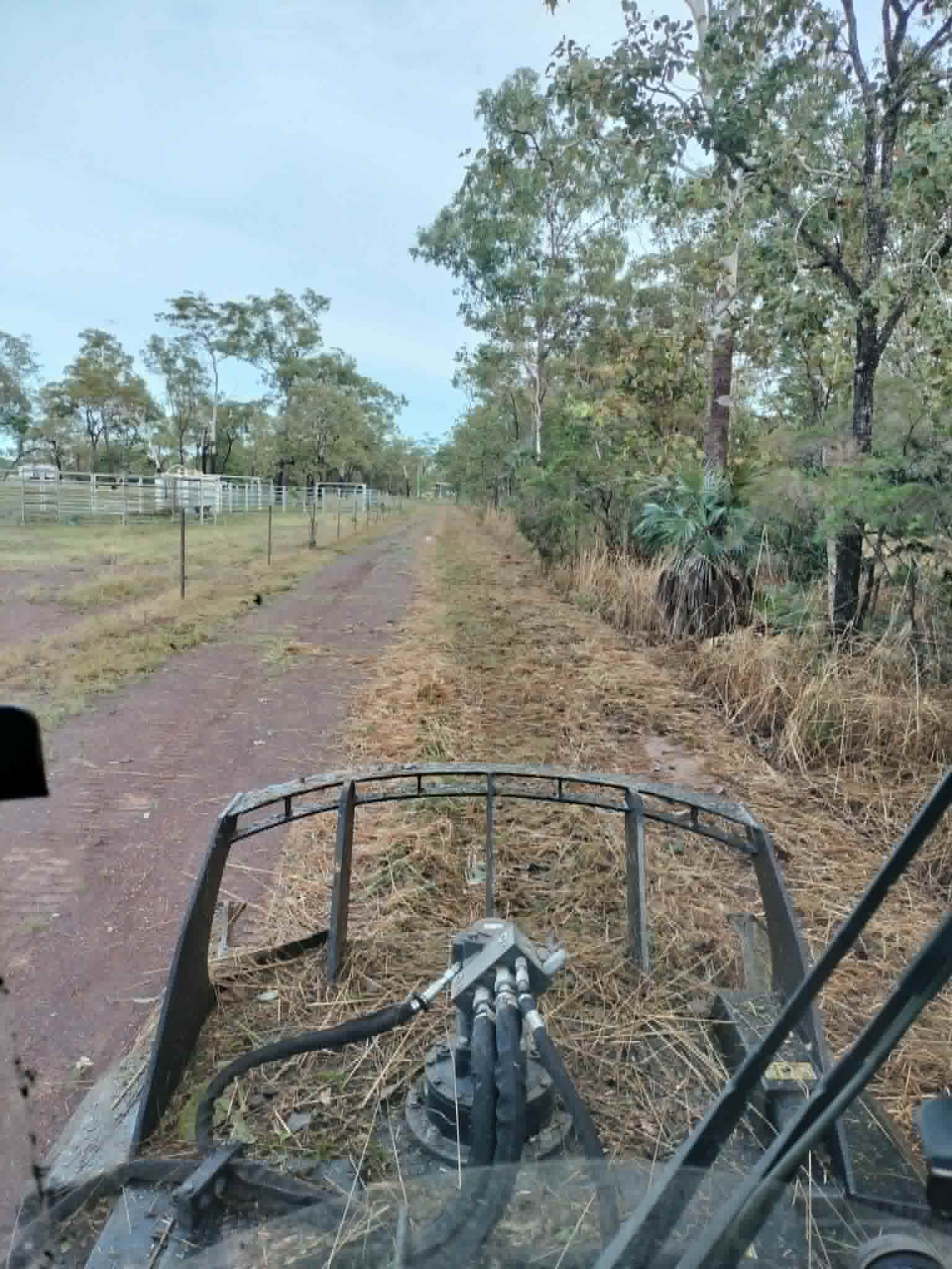 Firebreak construction Darwin rural area before the dry season